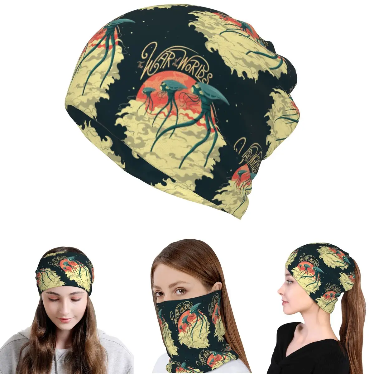 

War Of The Worlds Bandana Neck Gaiter Face Scarf Warm Face Mask Beanies Hat for Men Women Adult Breathable