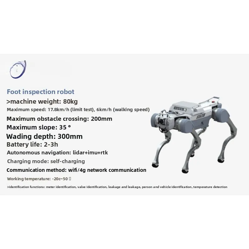 Robô de inspeção de cães com máquina inteligente