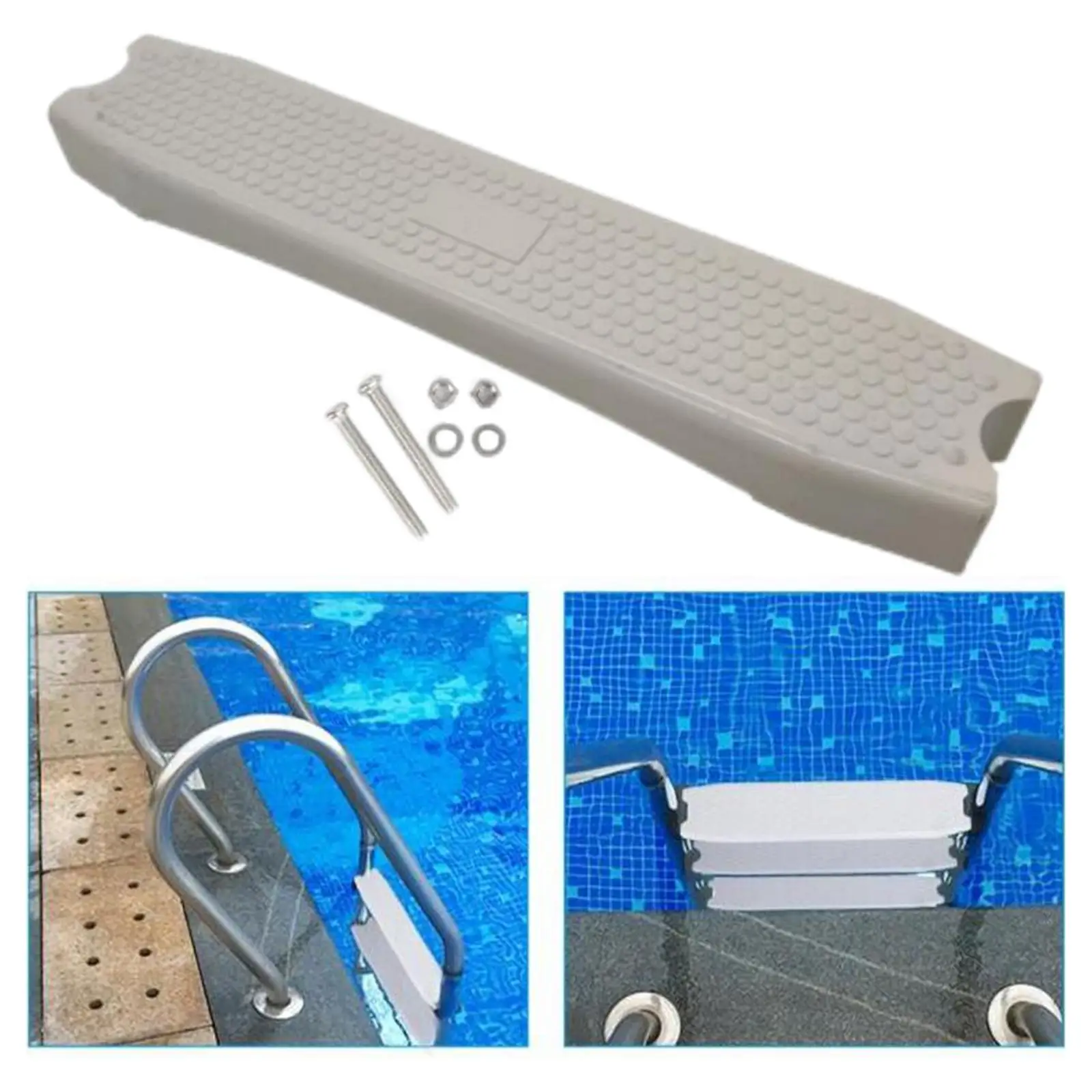 Escalator Pedal Non Slip Pedal Accessory in Ground Entry Stair Replacement with Screws Swimming Pool Underwater Step Rung Ladder