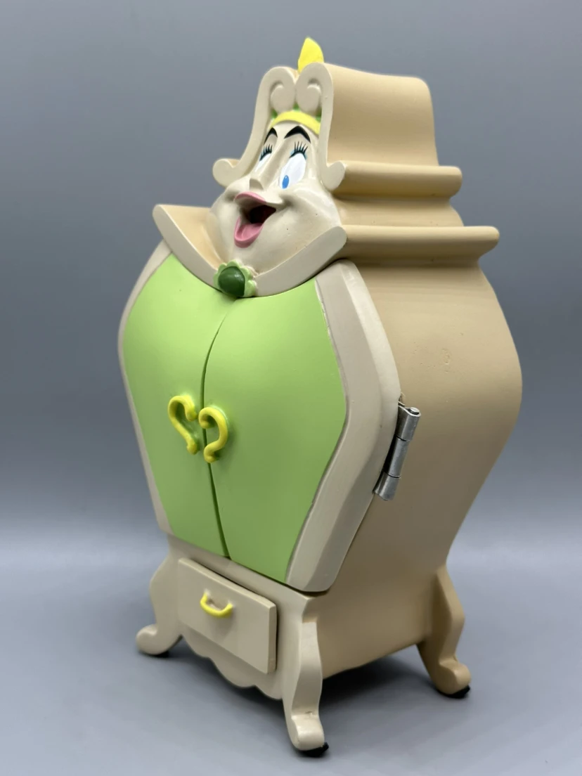 Beauty And The Beast Toys Anime Figure Night Lights Candlesticks Cogsworth Clock Ornaments Collectible Model Gift jewelry box