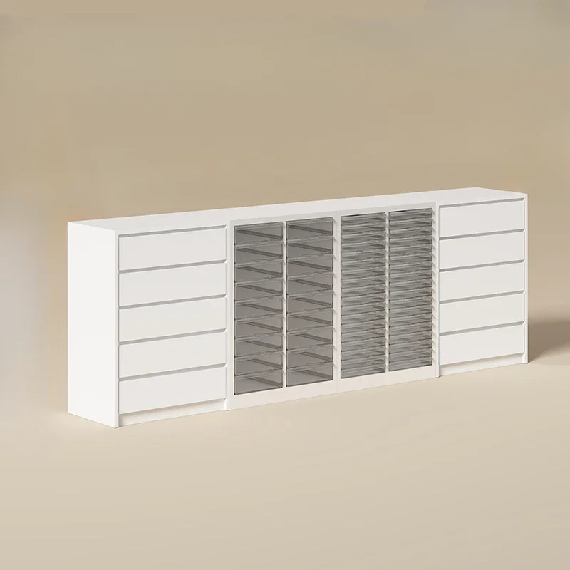 

-Nail shop display cabinet glue storage cabinet Floor nail polish color plate wall