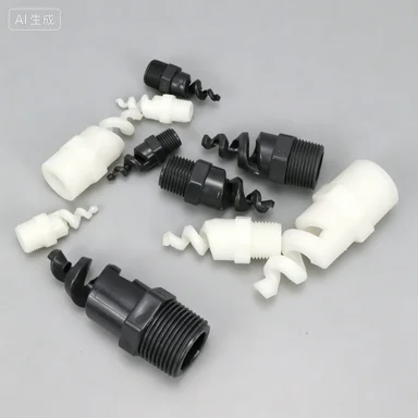 UPVC PP Spiral Nozzle, Anti‑Clog Corrosion‑Resistant 1/4