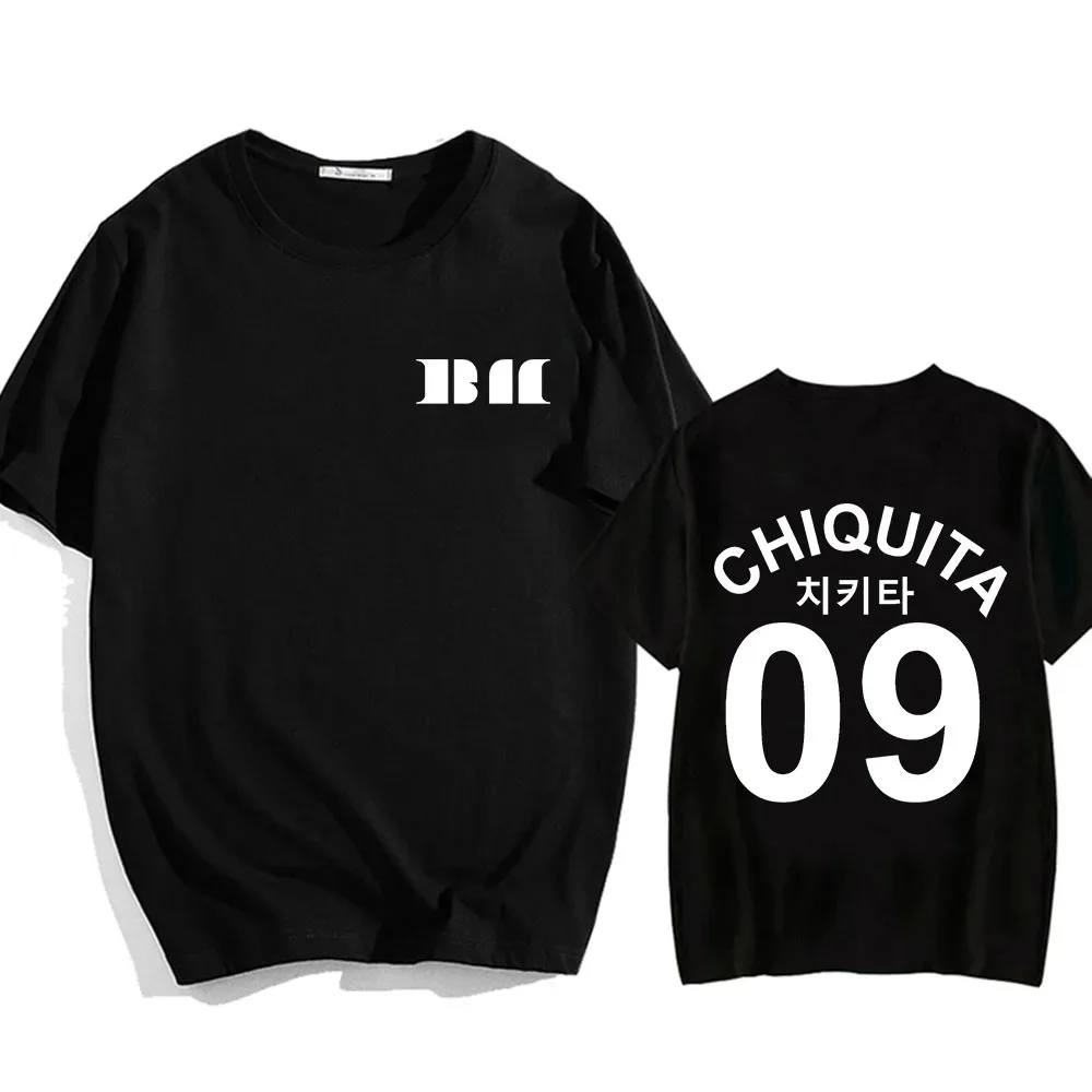 BABYMONSTER CHIQUITA 09 T-shirt Kpop Band Girls Korean Tee-shirt Short Sleeve Cotton Summer Tshirts Ropa De Mujer WomenTees