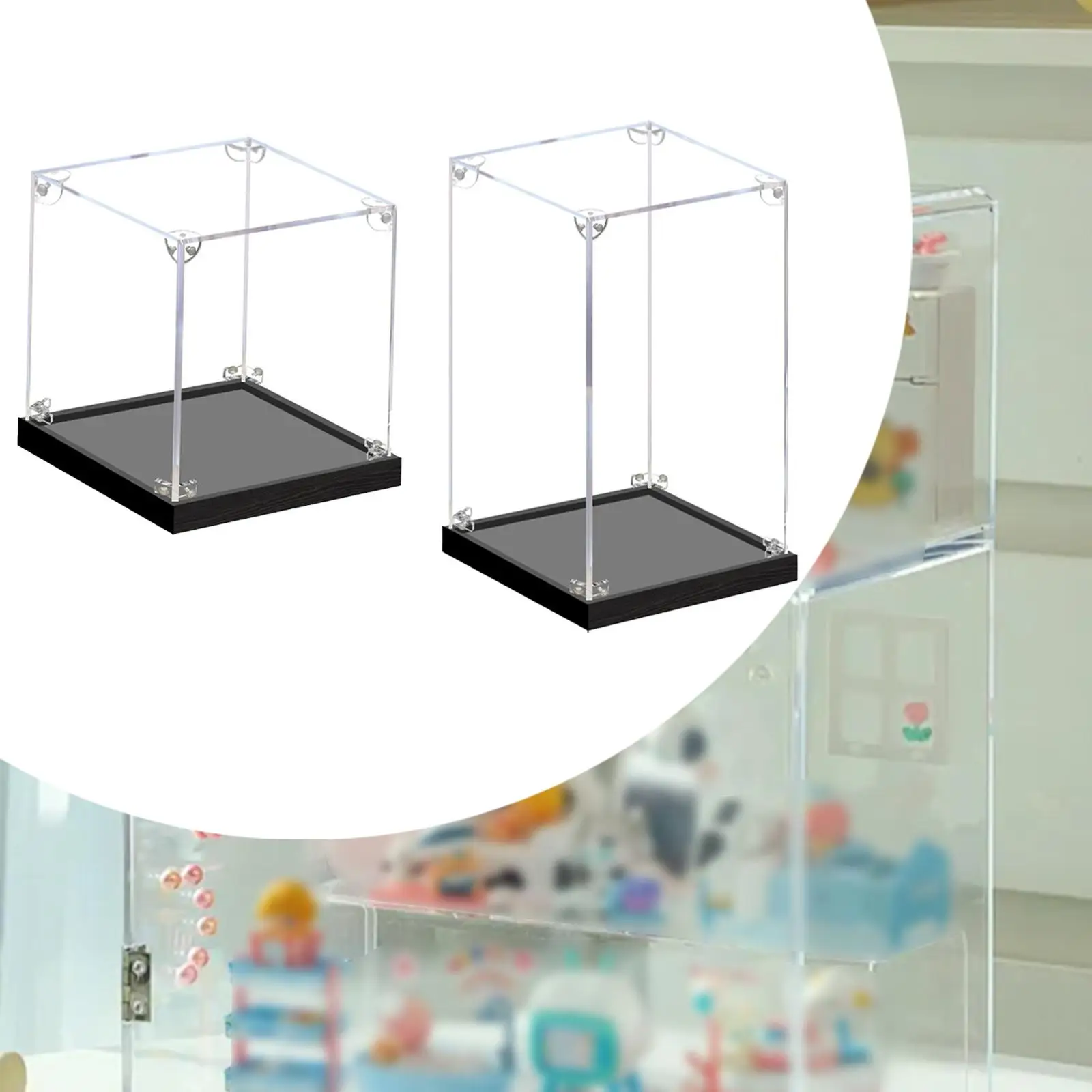 Mini Figure Display Case Acrylic Display Case for Toys Action Figures Statue