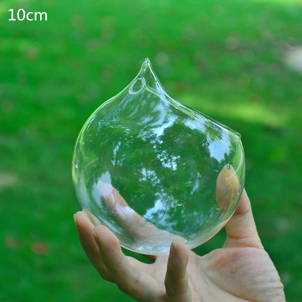 1pc Creative Clear Hanging Ball Glass Flowerpot Office Garden Decor Flower Planter Vase Terrarium Container Landscape Bottle