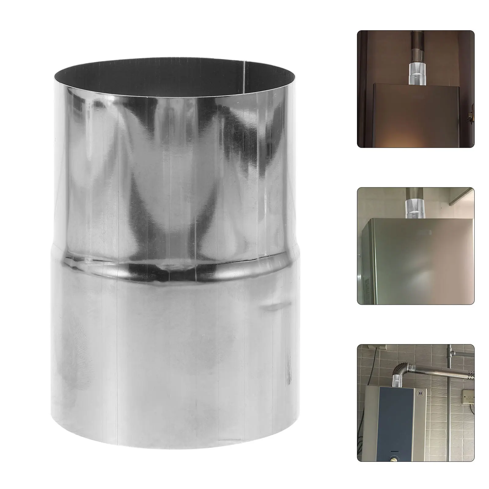 

Exhaust Chimney Adapter Stainless Steel Stove Connector Metal Chimney Fitting Durable Rust Resistant Stove Adapter