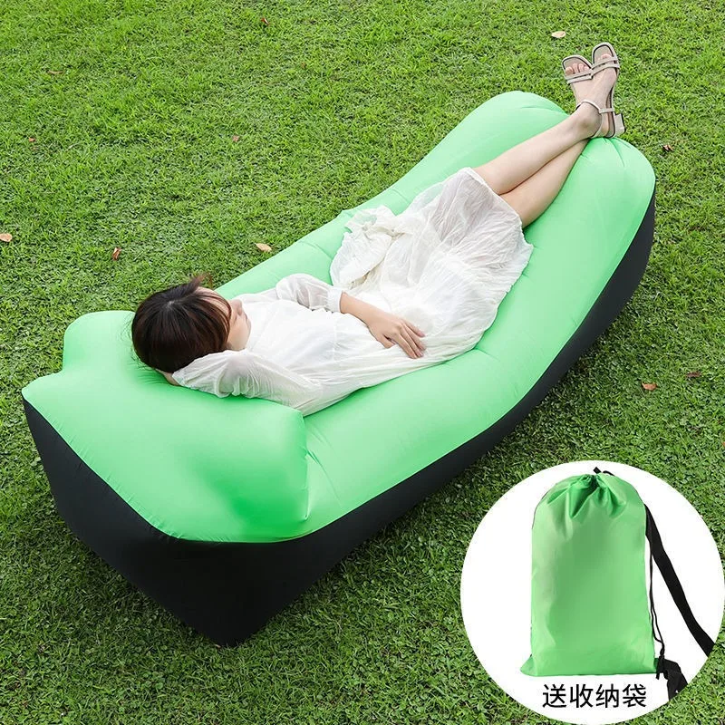 2024TrendOutdoor Products Fast Infaltable Air Sofa Bed Good Quality Sleeping Bag Inflatable Air Bag Lazy bag Beach Sofa 240*70cm