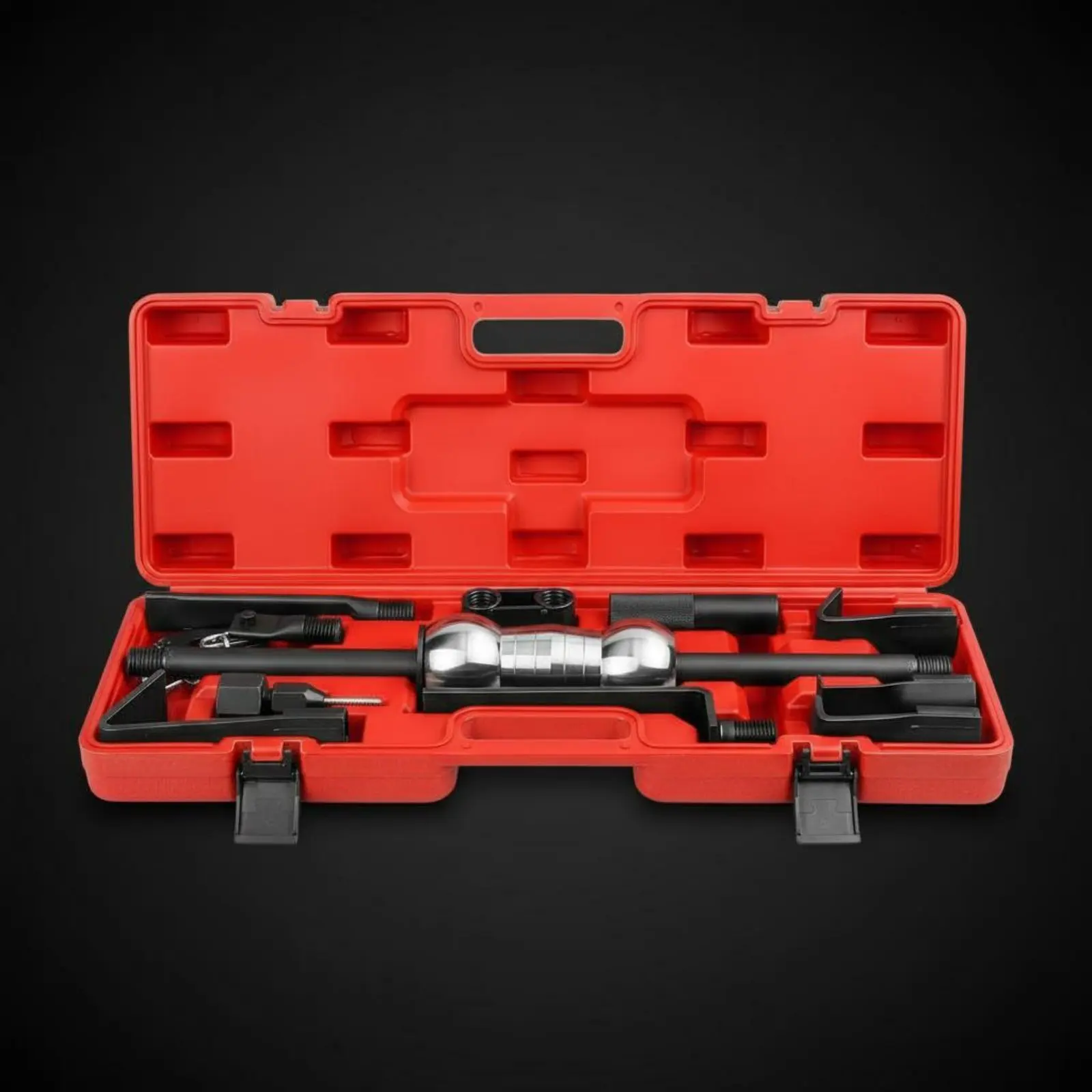 11 Pieces Auto Frame Indentation Removal Kit Multi-Functional Slide Hammer Indentation Puller Kit Car Metal Panel Repair Tool