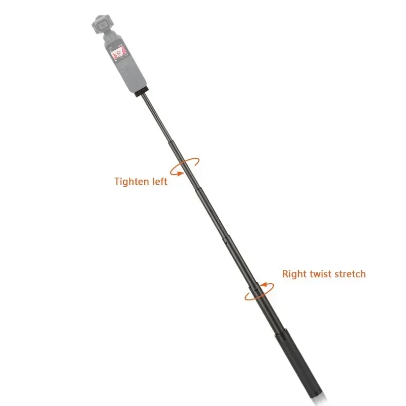 Aluminium Alloy 6 Sections Telescopic Triaxial Stabilizer Extension Rod Handheld 1/4 Inch Screw Portable Lengthen Selfie Stick