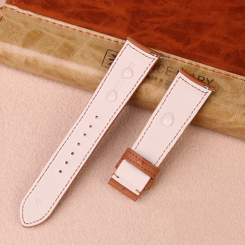 Real Cow cowhide Watchband For Jaeger-LeCoultre Master Series Curved cowhide Watch Strap Soft and Waterproof 19 20 21MM