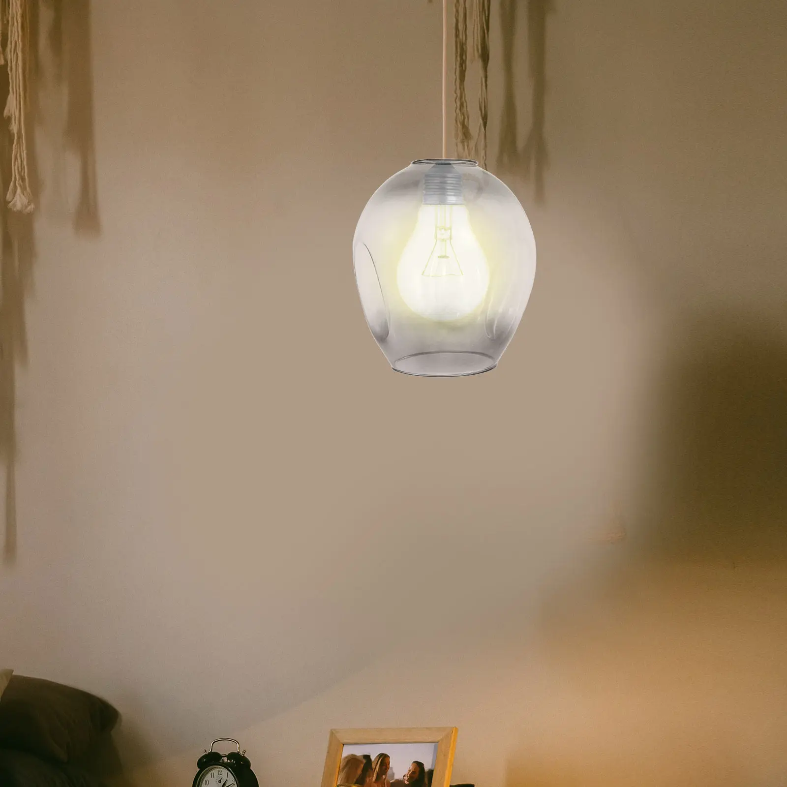 

White Glass Lampshade Replacement Pendant Lamp Shade Decorative Globe Light Cover Ceiling Lampshade for Hallway Bedroom Study