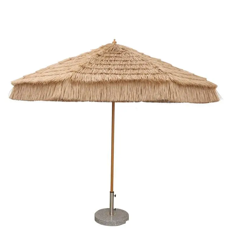 Outdoor straw umbrella sunshade coffee shop milk tea shop courtyard umbrella garden beach open-air deluxe sun umbrella