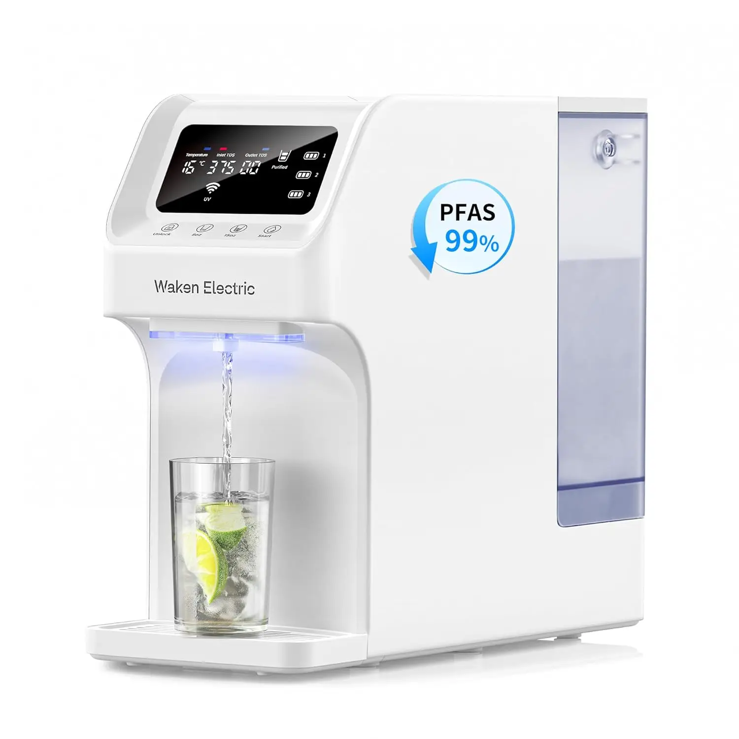 

Электрическая настольная система фильтрации воды обратного осмоса, бак 180 унций, 8-ступенчатая фильтрация, без установки, для дома и автофургона