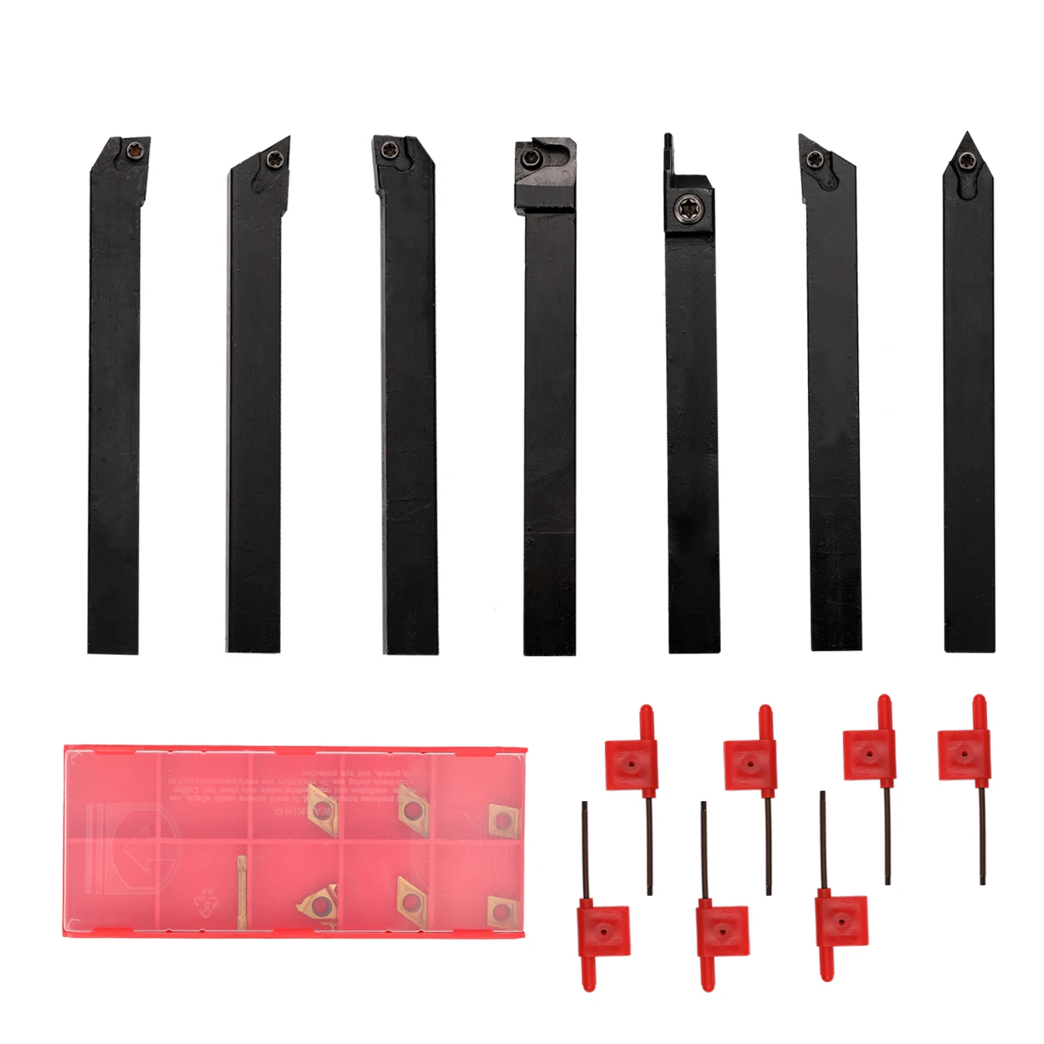 ดอกกัดกลึงขนาด 10 มม. พร้อมด้ามจับดอกกัดกลึงขนาด 10 มม. แท่งเจาะรู พร้อมเม็ดมีดคาร์ไบด์ สำหรับเครื่องกลึง