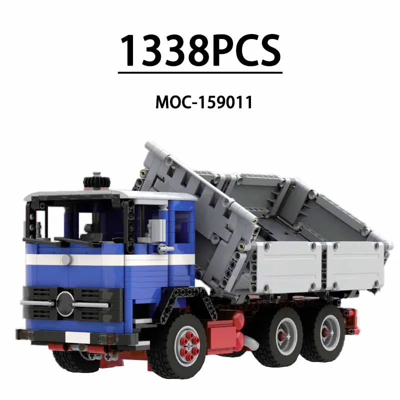 Building Blocks 1624 Tractor  2223 Three-Side Dump Truck MOC-159011 Assembling Building Blocks 1338 Christmas Gifts for Children