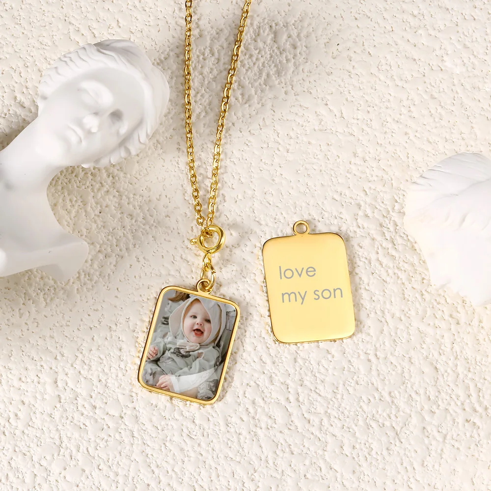 تخصيص صورة رسالة العلم قلادة قلادة للنساء الرجال الفولاذ المقاوم للصدأ سحر سلسلة سوار DIY صنع المجوهرات والاكسسوارات #3