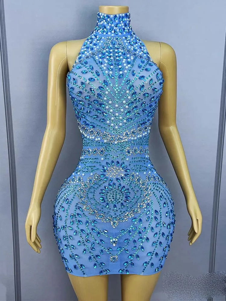 Abito da donna elastico appeso al collo sexy con stampa a caldo di alta qualità 2025 Nuovo abbigliamento da donna personalizzato alla moda