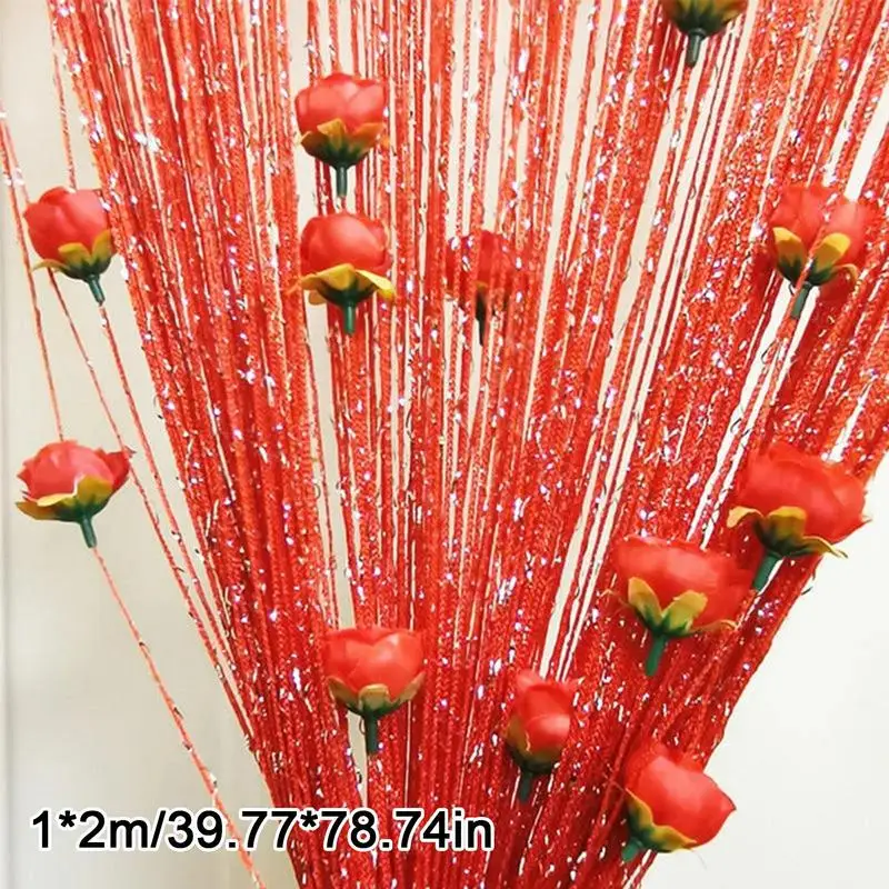 Drape for Door Beaded Drapes Door Drape Privacy Door Drape Window Panel Room Decor Room Divider Rose Door Frame Tassel