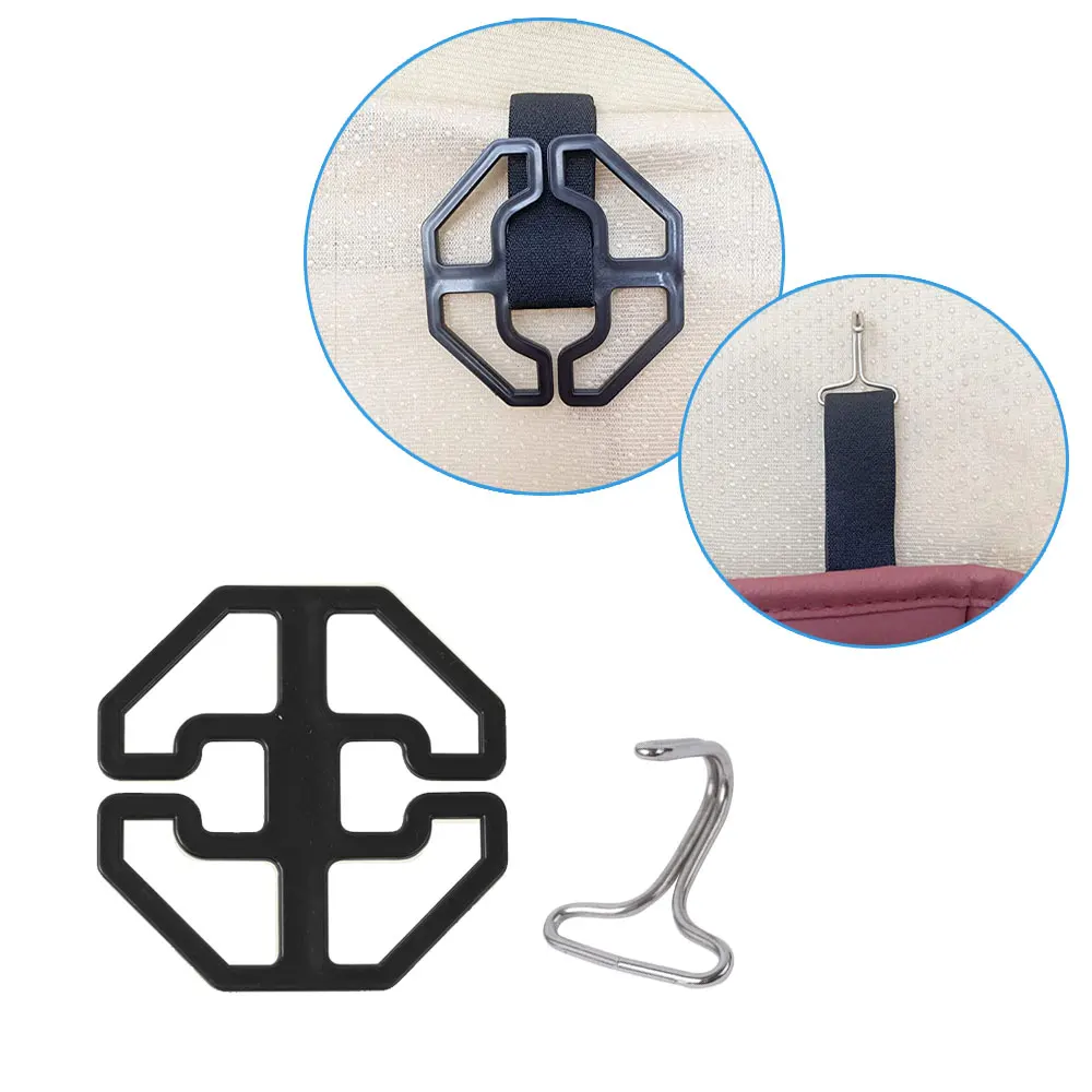 10PCS Plastic Plum Plate Metal Hook Car Seat Cover Card Fixed Chuck Plastic Fastener for Auto Car Seat Tape Accessories