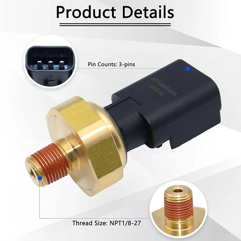 

Engine Oil Pressure Sensor Sender Switch Oil Sending Unit Transmission Pressure Switch Car Accessories Replace OEM 05149062AA