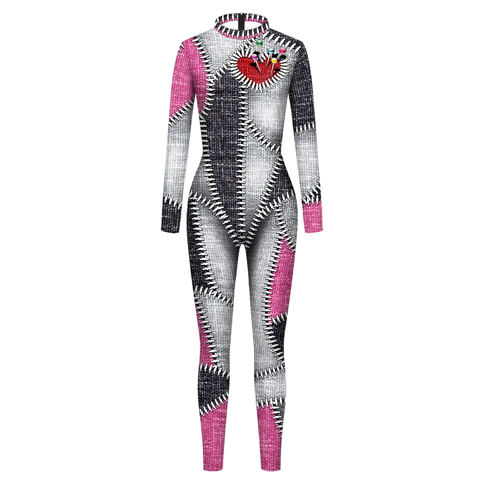 Disfraz de payaso divertido de Carnaval para mujer, mono con estampado 3D de empalme Sexy, mono de Anime de lujo, ropa de Catsuit de moda para adultos