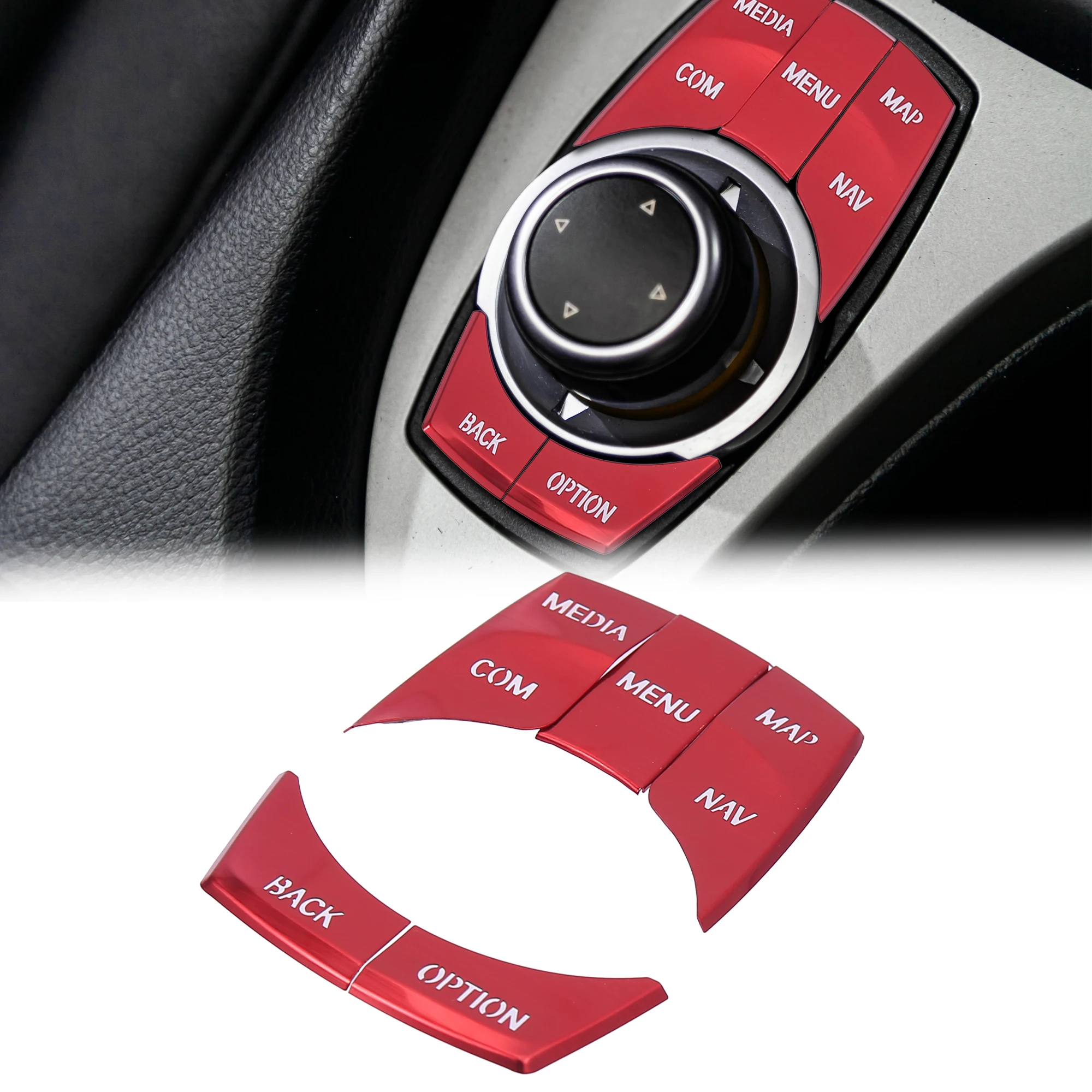 

UXCELL Multimedia Controller Button Cover for Idrive System for BMW 3 4 X1 X3 X4 X6