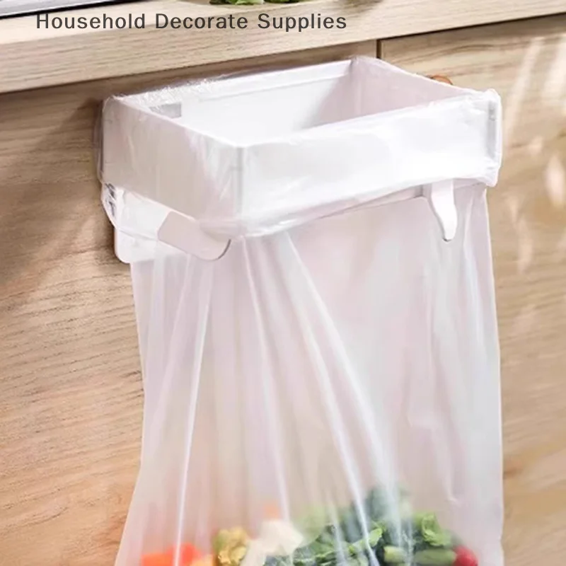 معلقة كيس قمامة حامل كيس النفايات قابل للطي رف معلق المنزل المطبخ الحمام المحمولة تخزين الرف