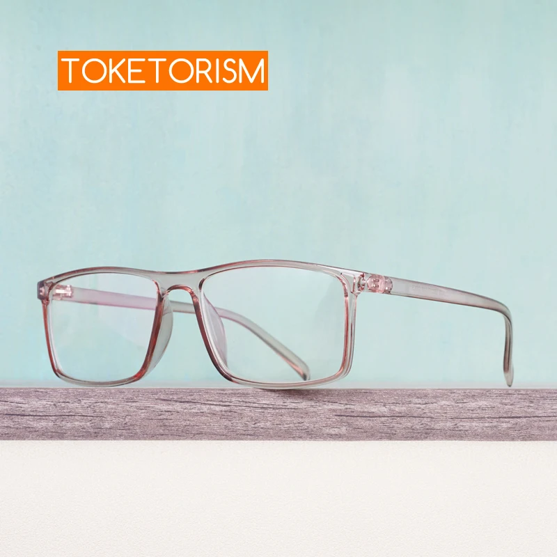 Toketorism Stylish Rectangle Women's Eyeglasses Optical Frame For Men Prescription Glasses Frames 9242