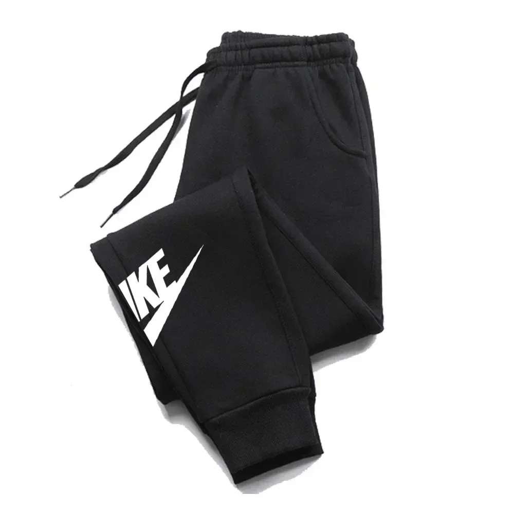 

New Men's Sweatpants Autumn Winter Print Fleece Warm Jogging Pants Male Outdoor Tracksuits Harajuku Streetwear Casual Trousers