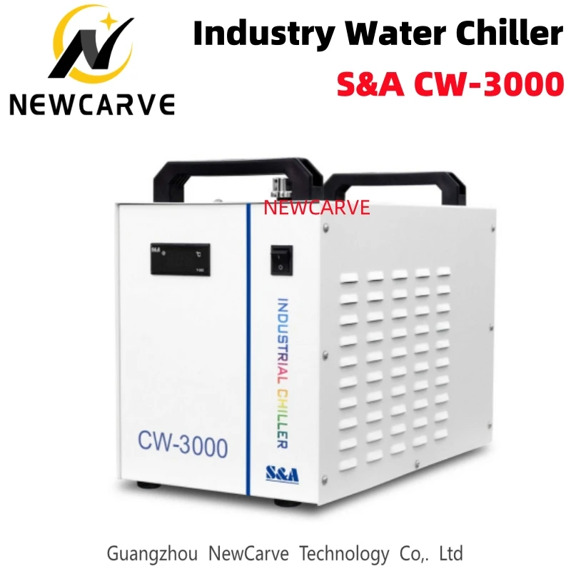 S&A CW3000 Industry Water Cool Chiller CW3000TG  CW3000DG For Laser Machine Cooling 60W 80W Laser Tube NEWCARVE