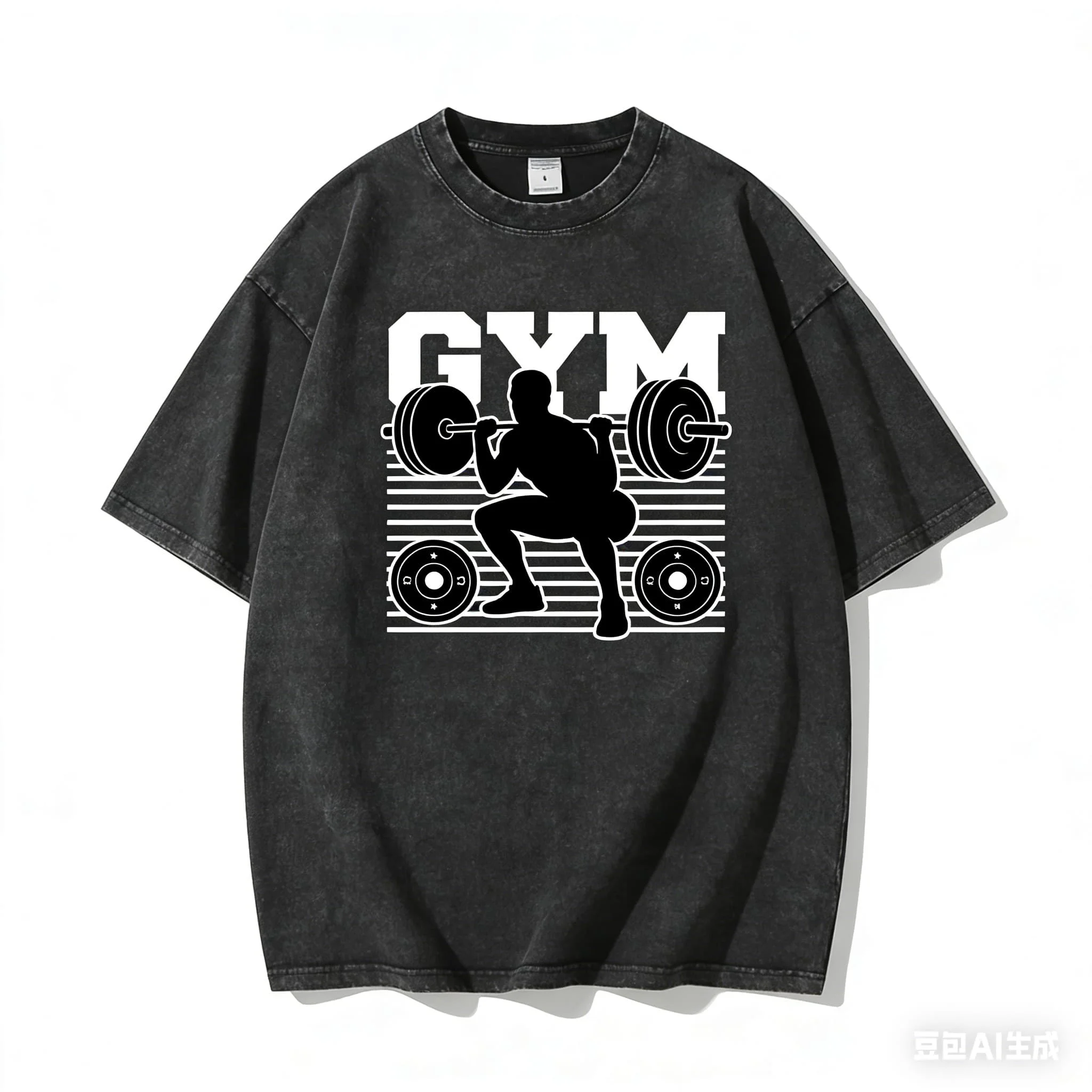 

Мужская футболка из стираного хлопка для спортзала, с коротким рукавом, круглым вырезом, мягкая, быстросохнущая, влагоотводящая, для фитнеса, тренировок и спорта