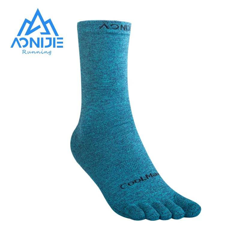 3Pairs/Set AONIJIE E4830 Men Women Newest Medium Long Tube Sport Fivetoes Socks Toe Socks for Barefoot Running Shoes Marathon