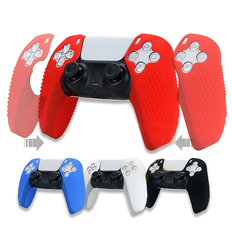 2Pcs Anti-slip And Anti-ScratchSilicone Cover Skin For PlayStation DualSense 5 PS5 Controller Case No Gamepad