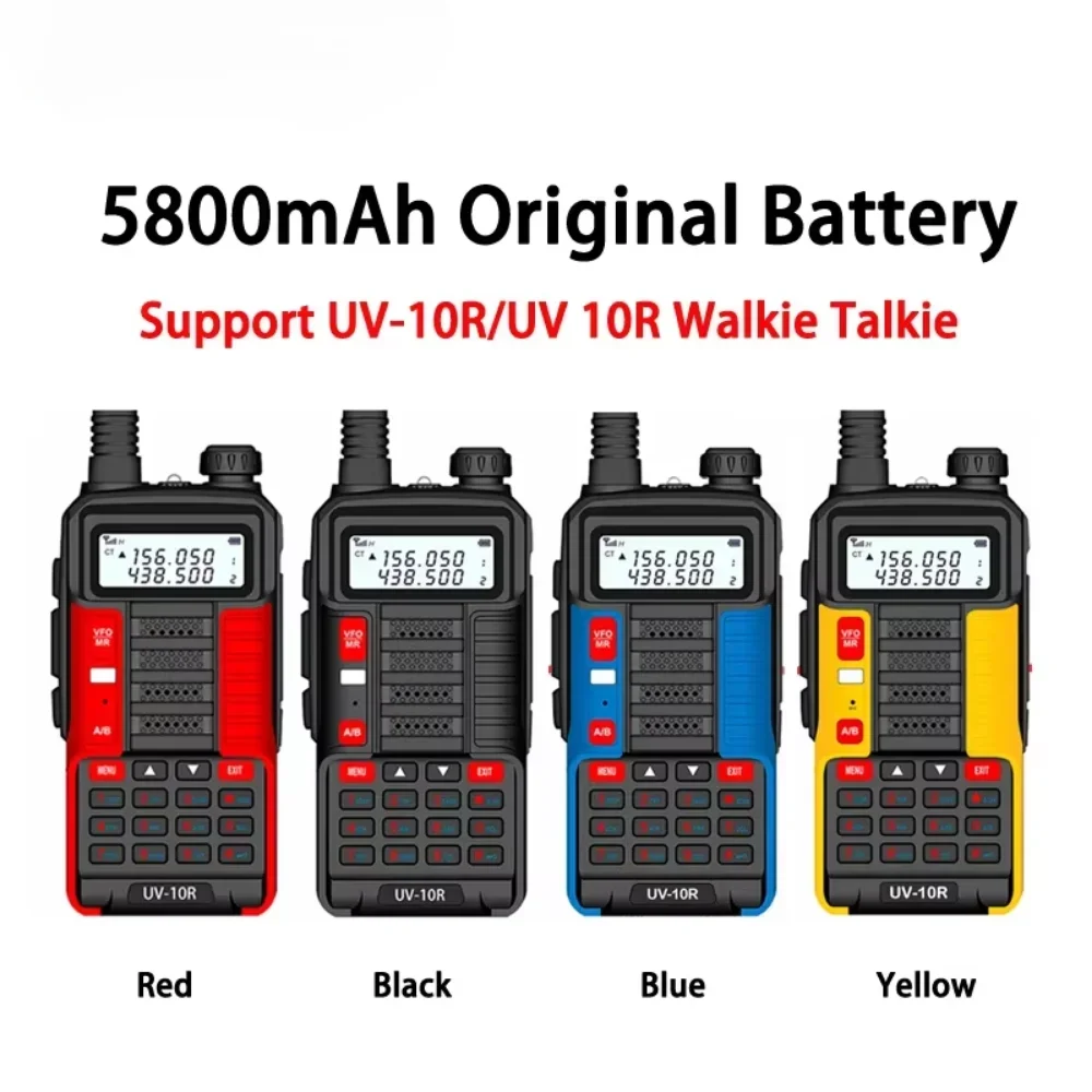 Bateria de íon-lítio 5800mAh UV-10R para Baofeng UV10R UV-10 puls Walkie Talkie Bateria original acessórios USB Baterias recarregáveis