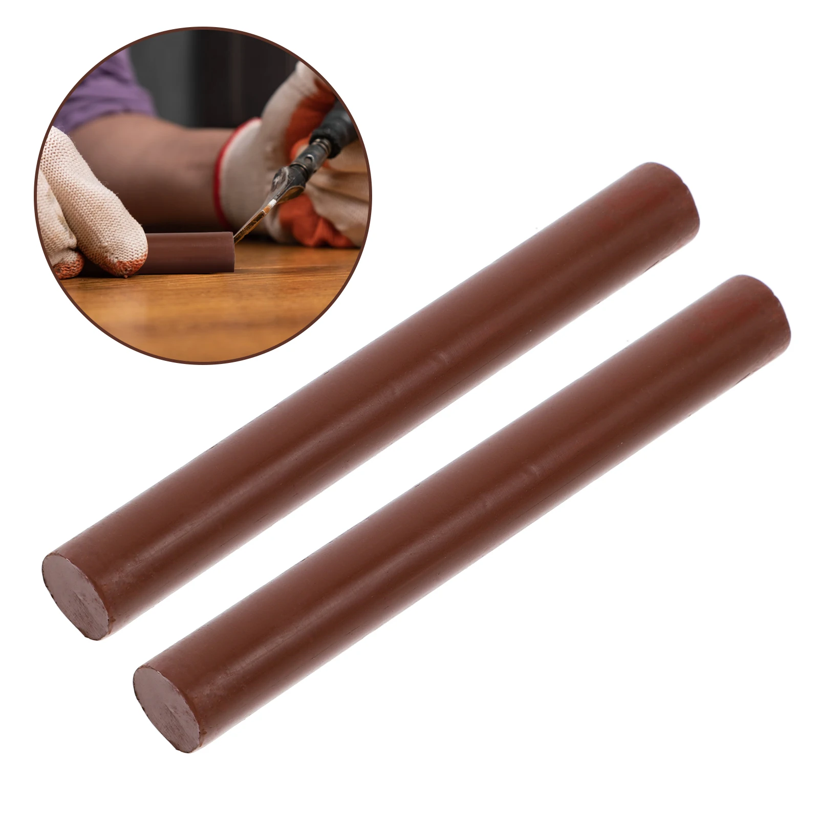 2 bastoncini di cera per legno, fori per graffi, per mobili in legno, adatti a tutte le finiture, pennarelli per riparazione mobili, graffi in legno