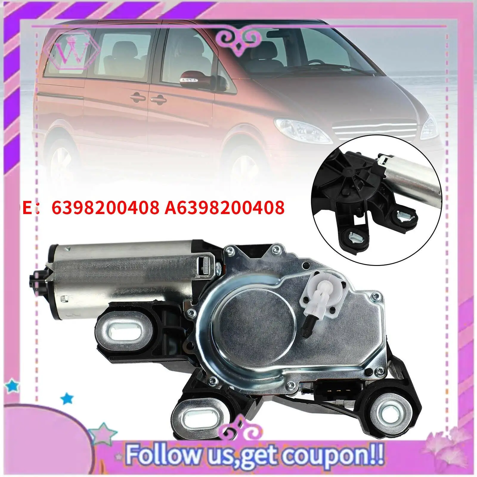

Latest Car Rear Windscreen Wiper Motor For Mercedes Benz Viano Vito Mixto W639 2003-2019 6398200408 A6398200408
