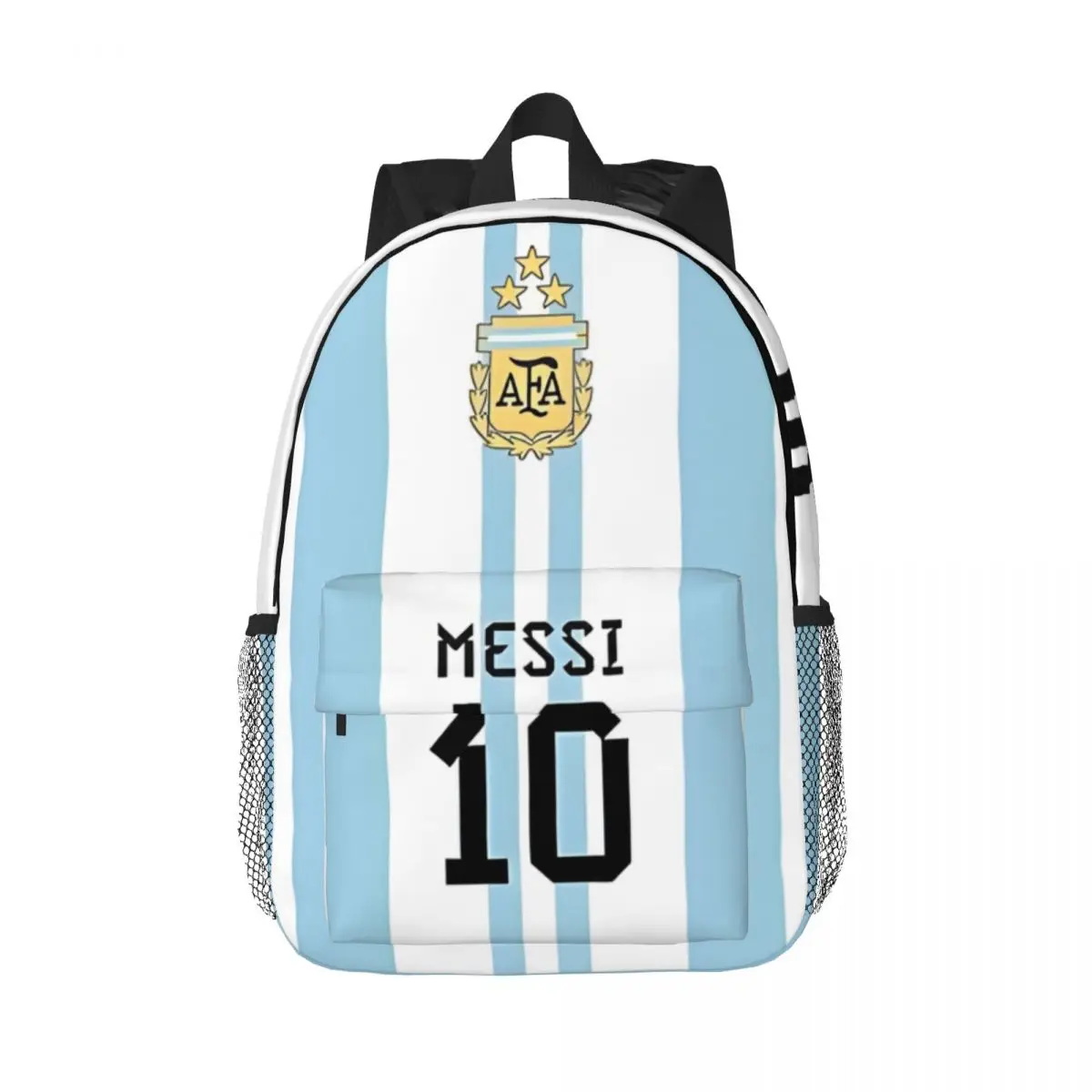 Messi-10 Nieuwe Modieuze Patroon Schooltas Print Lichtgewicht Rugzak 15Inch