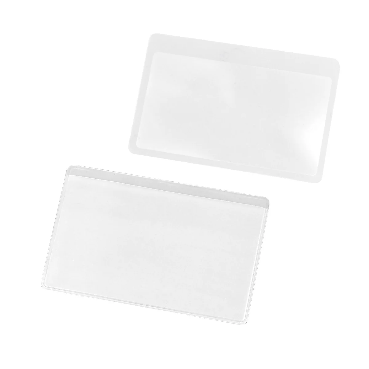 

8Pcs Card Magnifier Shaped Strong Lens for Reading Crossword Games Jewelry Collections Insect Study Compact Viewing Tool