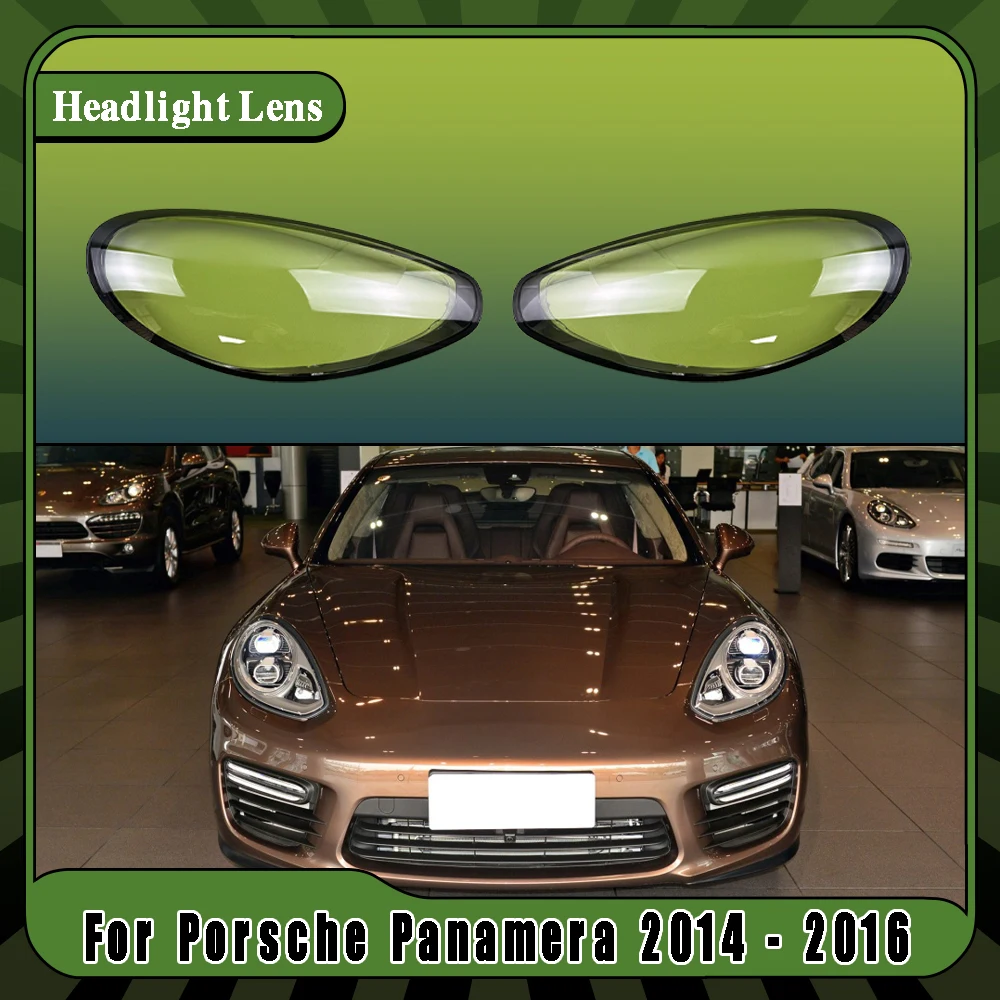 Scheinwerferlinsenabdeckung Lampenschirm Transparente Auto-Frontscheinwerfer-Schale Links Rechts Kunststoffabdeckung für Porsche Panamera 2014 2015 2016