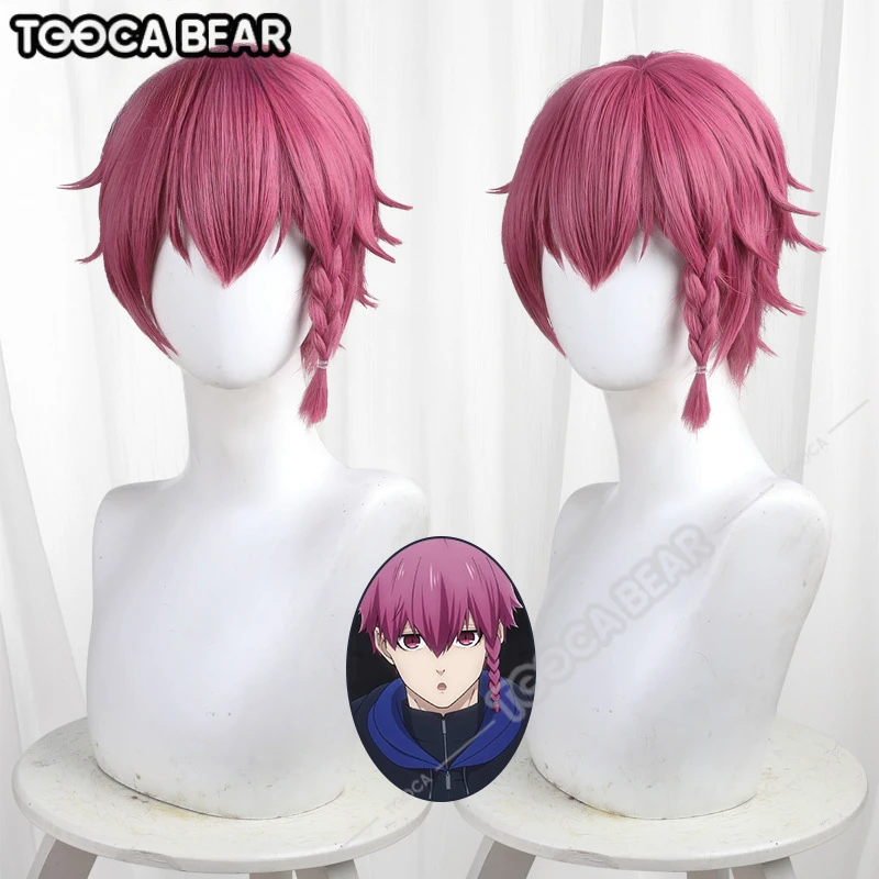 Ranze Kurona Cosplay Wig Anime Blue Lock 2 Bastard Munchen Dark Red Short Hair Heat-resistant Fiber Hair+Wig Cap Halloween