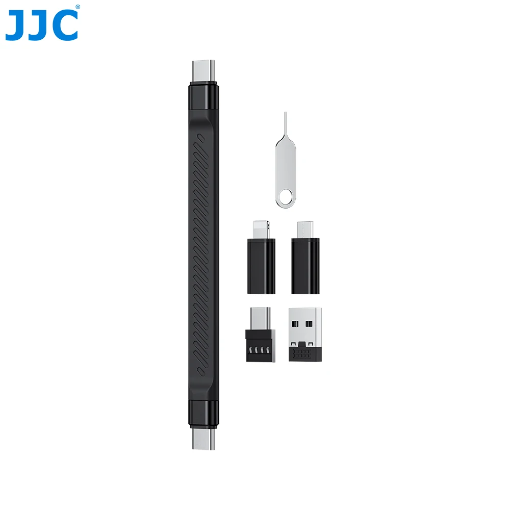 JJC Multi-Functional Cable Card Cable Adapter Cable Convertor Storage Box for Travel Phone Charging PC Computer Data Transfer