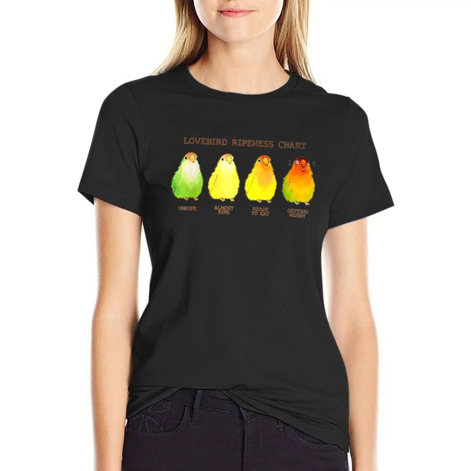 

Lovebird Ripeness Chart T-Shirt blanks sweat plus size tops white t-shirts for Women