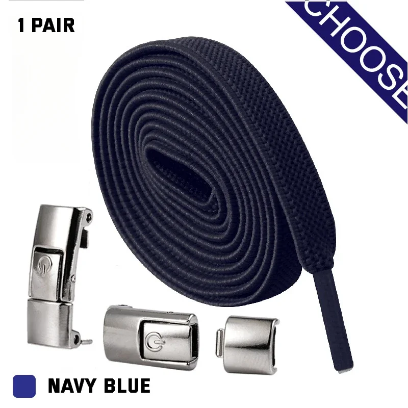 8mm Schnürsenkel ohne Binden mit Metall-Druckverschluss, elastische Schnürsenkel für Sneaker, Kinder und Erwachsene, verbreiterte flache Schnürsenkel für Schuhe