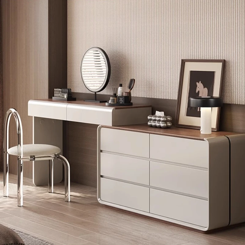 

Простой маленький деревянный комод для спальни, столик для макияжа, туалетный столик, дешевый туалетный столик Yiluo с зеркалом, угловой туалетный столик, комод