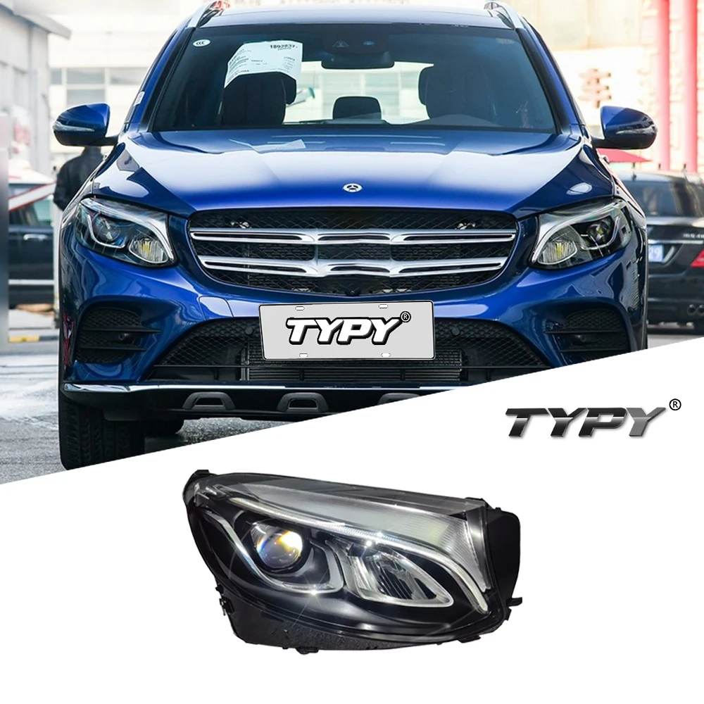 TYPY New LED Headlight Upgrade Modified Full Head Lamp For Benz GLC W253 2016-2019 Turn Signals Daytime Running Lights