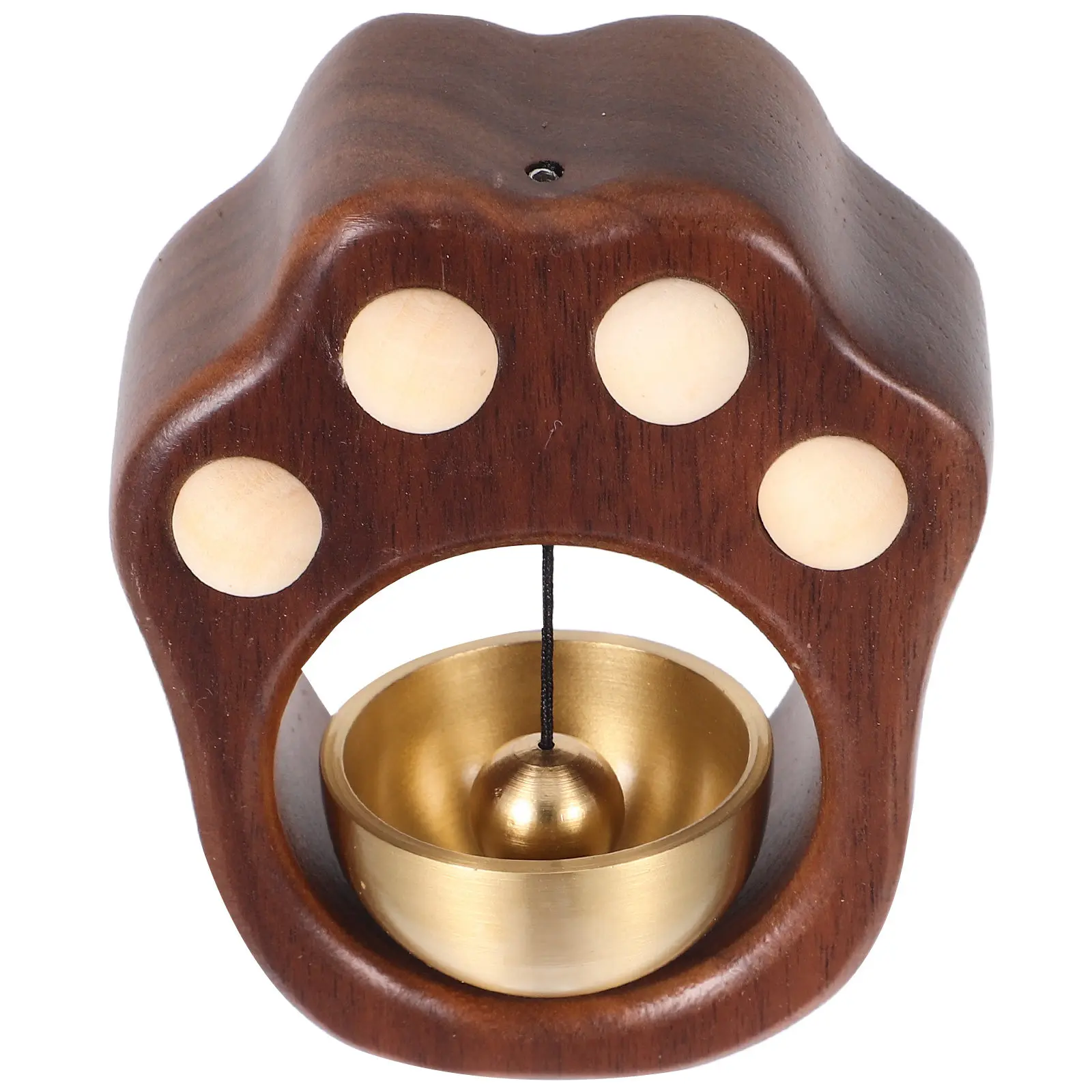 

Дверной звонок Walnut Bear для спальни, квартиры, дома, офиса, магнитный, из латуни и дерева, декор для входной двери, рождественское украшение