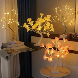 Mini Christmas Tree Lamp for Kids LED Night Light Home Bedroom Tabletop Tree Lamp Decoration Fairy Nightlights Holiday Lighting