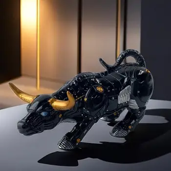 NORTHEUINS 華爾街牛市樹脂擺飾 風水招財雕像 辦公室桌面裝飾擺飾 8 最佳銷售 風水雕像 - №1