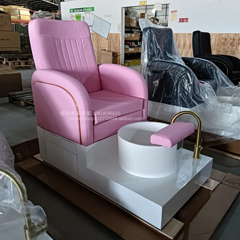 Detailing Pink Pedicure Chairs For Nails Salon Luxury Speciality Pedicure Chair Physiotherapy Sillon De Pedicura Furniture ZT50