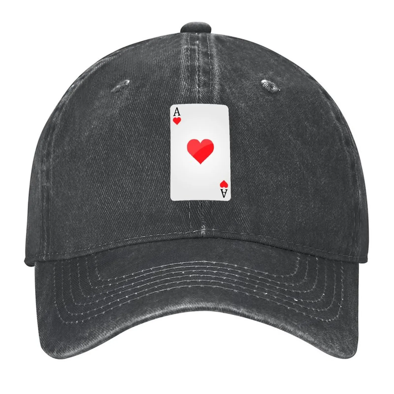 

Ace Of Hearts-Poker Baseball Cap Hood Wild Ball Hat Golf Hat Man Luxury Man Hat Men's Luxury Women's